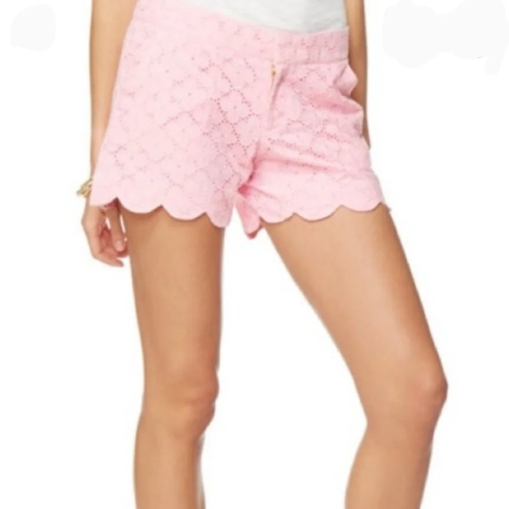 Lilly Pulitzer Pink Barbiecore Eyelet Buttercup Shorts - Picture 9 of 9